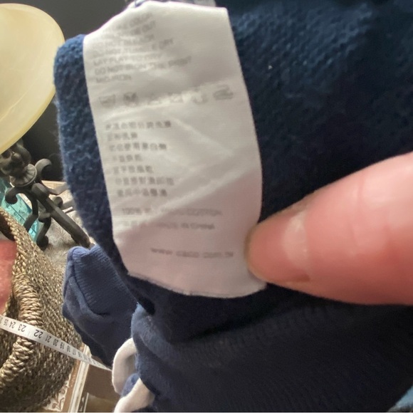 American Retro washed out navy crop jogger drawstring sweat pants - Picture 8 of 8